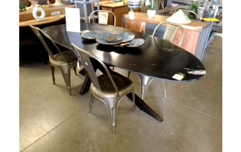 TABLE MARBRE NOIR 220 CM RICHMOND TROCADERO