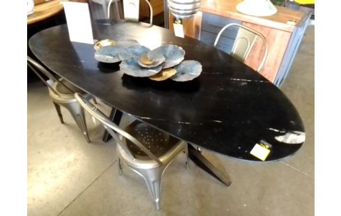 TABLE MARBRE NOIR 220 CM RICHMOND TROCADERO