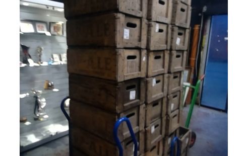 CAISSE BOIS ANCIENNE BRASSERIE