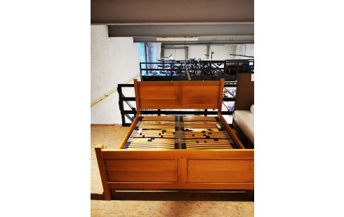 LIT DOUBLE CHÊNE 180X200 + 2 SOMMIERS