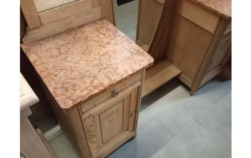 COIFFEUSE EN CHENE ET MARBRE