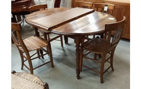 TABLE OVALE À RABAT 2 ALLONGES