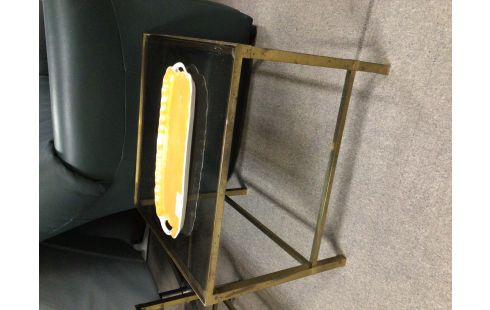 BOUT DE CANAPE LA PAIRE LAITON DORÉ