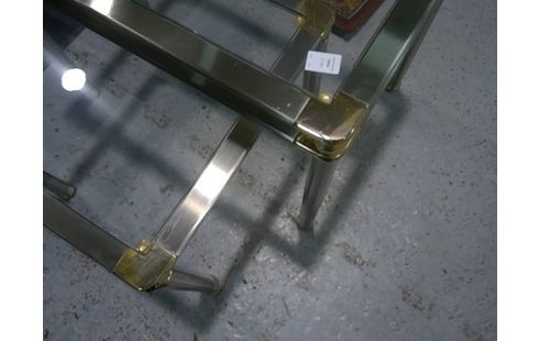 TABLE BASSE GIGOGNE VERRE METAL