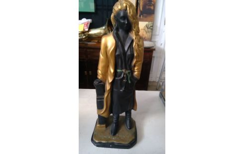 BEELD GIPS RETRO DAME JAREN 80