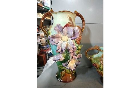 GARNITURE DE CHEMINEE FAIENCE