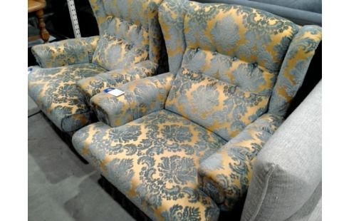 FAUTEUIL DORE ET BLEU