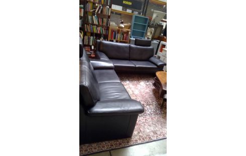 LEDEREN SALON 2X2ZIT LEDER 2HOOFDSTEUN