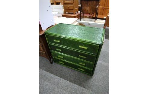 COMMODE ROTIN 4 TIROIRS