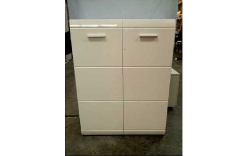 SCHUHSCHRANK WEISS 7 EBENEN HOCHGLANZ