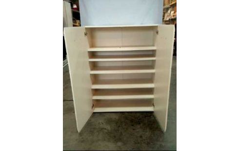 SCHUHSCHRANK WEISS 7 EBENEN HOCHGLANZ