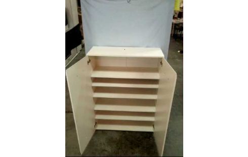 SCHUHSCHRANK WEISS 7 EBENEN HOCHGLANZ