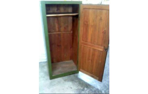 BAUERNSCHRANK VOLLHOLZ GRÜN-FLORAL