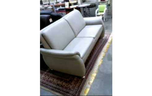 SOFA 2-SITZER LEDEROPTIK GRAU