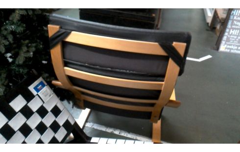 ZETEL IKEA POANG ZWART LEDER