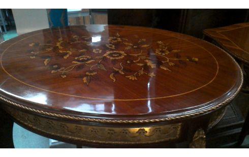 APARADOR OVALADO ITALIANO, , MARQUETERÍA