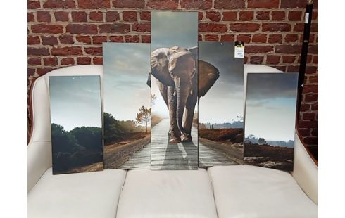 REPRODUCTION TRIPTIQUE ELEPHANT