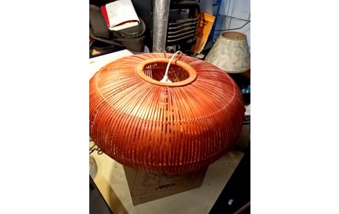 SUSPENSION OSIER CUIVRÉ RONDE