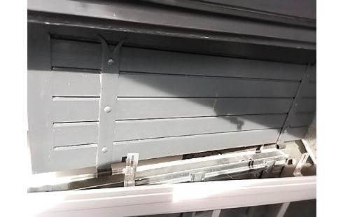 PAIRE DE VOLETS BOIS GRIS 108X41CM