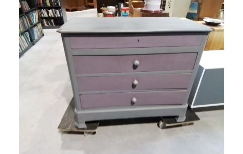 COMMODE 4T GRISE ET MAUVE