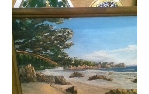 TABLEAU PEINTURE SUR BOIS BERNARD LANGRUME