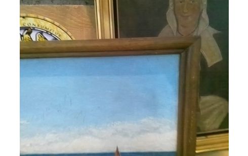 TABLEAU PEINTURE SUR BOIS BERNARD LANGRUME