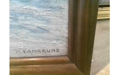 TABLEAU PEINTURE SUR BOIS BERNARD LANGRUME