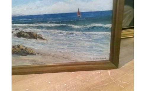 TABLEAU PEINTURE SUR BOIS BERNARD LANGRUME