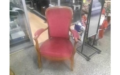 FAUTEUIL VELOURS ROUGE