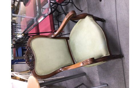 FAUTEUIL VERT BOISERIE