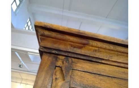 ETAGERE COLONNE TEAK VITRINE 4 FACES