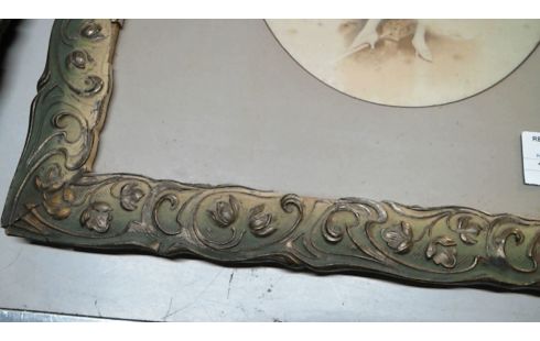 REPRODUCTION RETRO CADRE VERT DORE