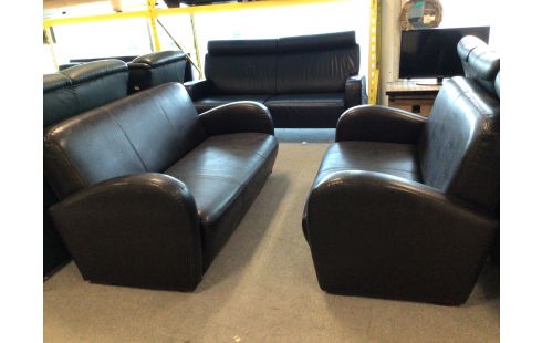 SALON 3+2 LOOK BRUN DÉFAUT DOSSIER