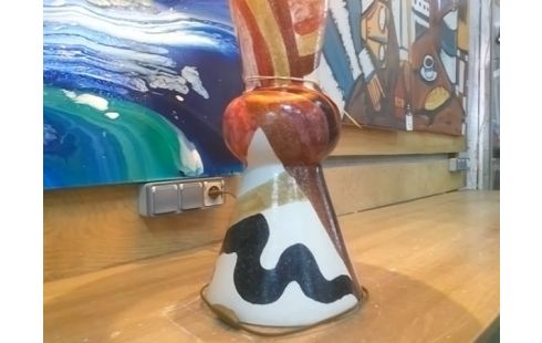 LAMPE CERAMIQUE PEINTE HUBERT OLIVIER