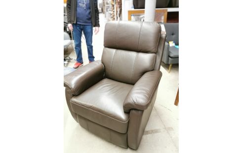305 FAUTEUIL RELAX ELECTRIQUE CUIR BRUN