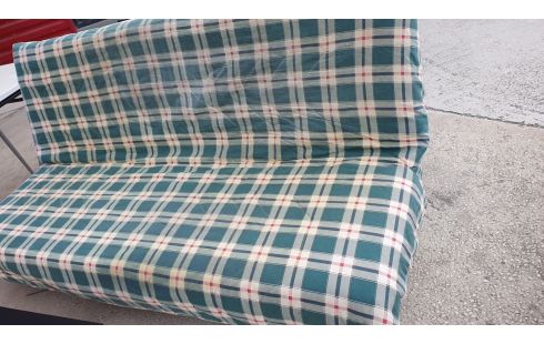 BANQUETTE CLIC CLAC TISSU ECOSSAIS VERT