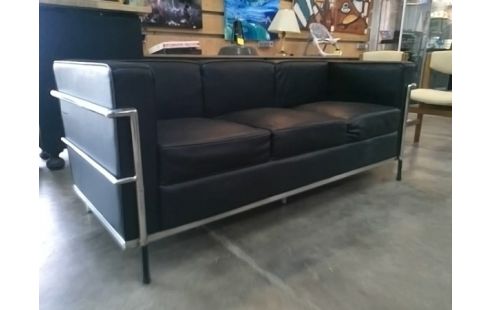 CANAPE 3 PLACES STYLE LE CORBUSIER EN L'ETAT