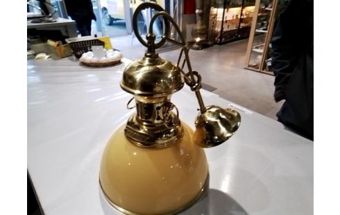 SUSPENSION LAITON ET OPALINE SIGLÉ OLD RIVER