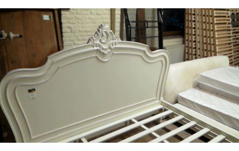 LIT STYLE LOUIS XV PATINE BLANC+LATTES