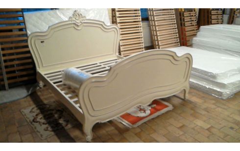 LIT STYLE LOUIS XV PATINE BLANC+LATTES