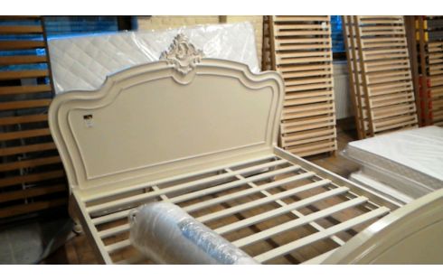 LIT STYLE LOUIS XV PATINE BLANC+LATTES