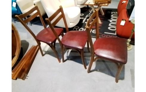 CHAISE BAUMANN ASSISE SIMILI BORDEAU