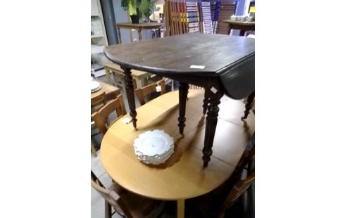 TABLE CHENE RONDE 1900 2 BATTANTS