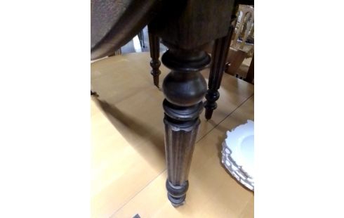 TABLE CHENE RONDE 1900 2 BATTANTS