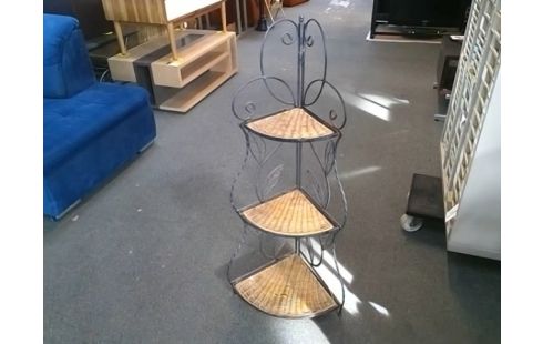 ETAGERE D ANGLE    FER FORGE