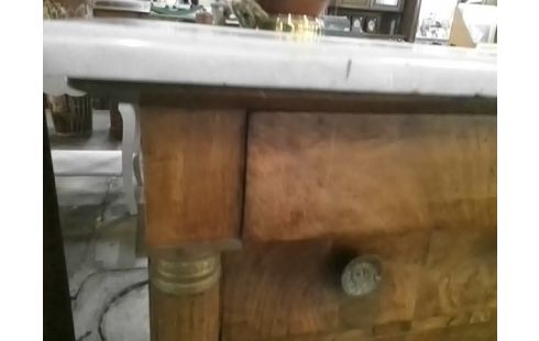 COMMODE EMPIRE 3 TIROIRS DESSUS MARBRE