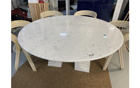 TABLE RONDE MARBRE BLANC 150 CM M DE CARLO SCARPA