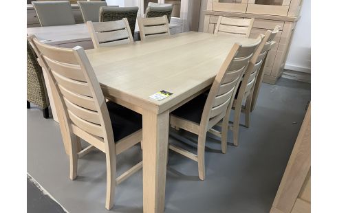 SALLE A MANGER MODERNE DRES+VITR+TAB+6CHAISES