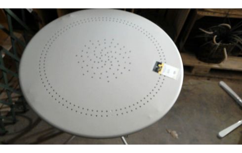 TABLE RONDE DE JARDIN METAL BLANC