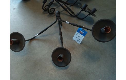 BOUGEOIR METAL NOIR 3 BRANCHES